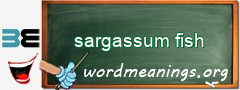 WordMeaning blackboard for sargassum fish